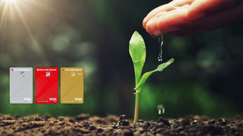 Debit cards made of eco-materials - UniCredit Bulbank