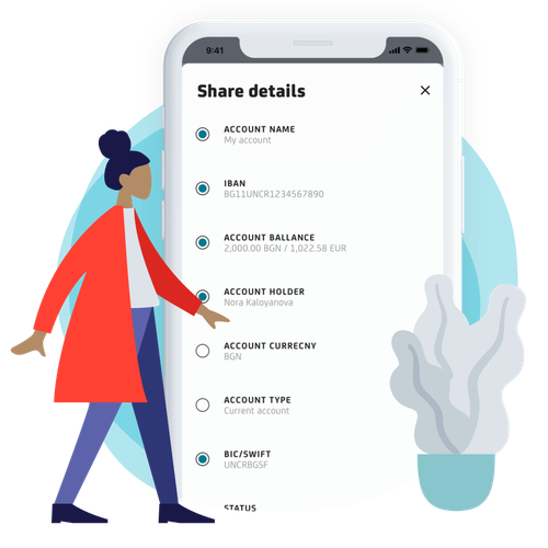 Share account details 