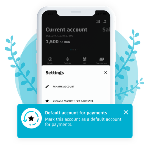 Default account for payments