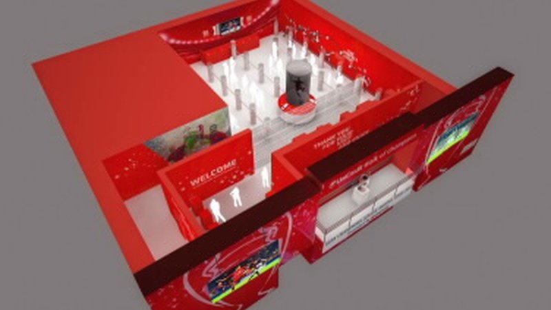 High technologies make the visit to the UEFA Champions League Trophy tent a memorable experience