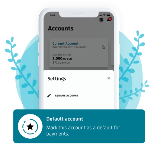 Default account for payments