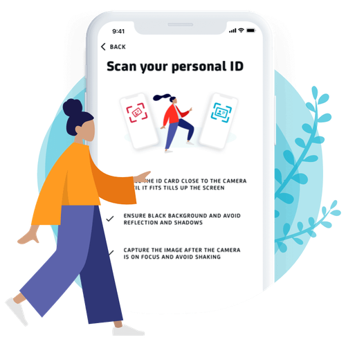 Scan your ID and take a selfie