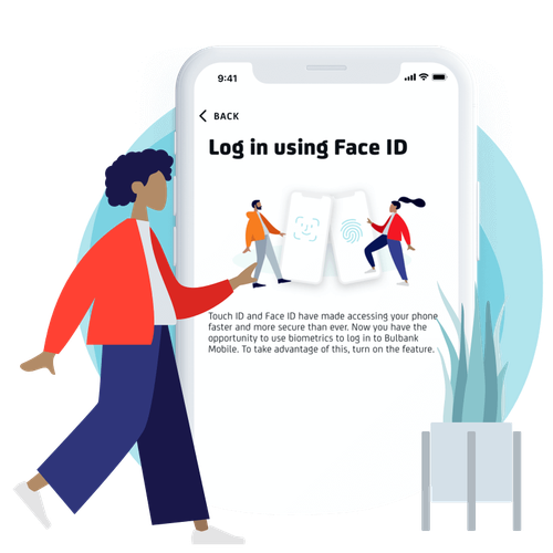 Logging into the application with Touch ID/Face ID
